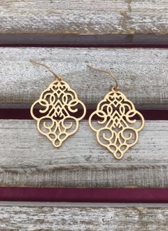 Gold Short Dangle Earrings