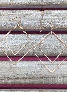 Rose Gold Double Layered Diamond Earrings