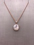 Forever Crystals Rose Gold Pendant Bezel Rivoli Clear Crystal