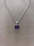 Forever Crystals Silver Bezeled Cushion Cut Amethyst Pendant