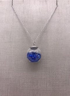 Forever Crystals Blue Sapphire Globe Pendant