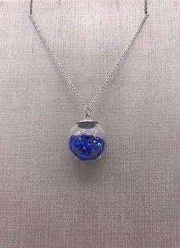 Forever Crystals Blue Sapphire Globe Pendant
