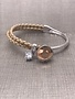 Forever Crystals Cushion Cut Rose Gold and Beige Bracelet