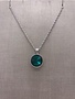 Forever Crystals Silver Pendant Bezel Rivoli Emerald