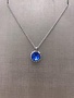 Forever Crystals Crystal Halo Rivoli Blue Sapphire Pendant