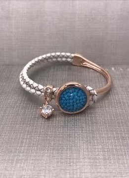 Forever Crystals Rose Gold Constellation Bracelet with Blue Crystals