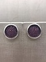 Forever Crystals Silver Constellation Stud Earrings Purple Crystal
