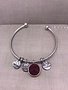 Forever Crystals Memoir Silver Open Bangle Siam