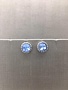 Forever Crystals Halo Light Sapphire Earrings