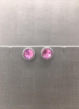 Forever Crystals Halo Rose Earrings