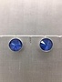 Forever Crystals Silver Forever Stud XL Blue Sapphire Earring