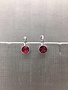 Forever Crystals Silver Petite Huggie Siam Earrings