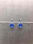 Forever Crystals Silver Petite Huggie Blue Sapphire Earrings