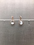 Forever Crystals Rose Gold Petite Huggie Clear Crystal Earrings