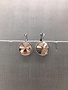 Forever Crystals Silver XL Huggie Rose Gold Earrings