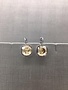 Forever Crystals Silver Cushion Cut Huggie Golden Shadow Earrings