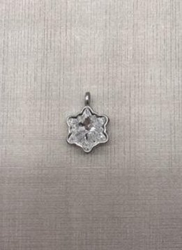 Forever Crystal Silver Clear Crystal Edelweiss Charm