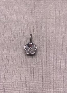 Forever Crystal Silver Clear Crystal Fancy Flower Charm