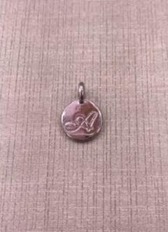 Forever Crystal Silver Initial A Charm