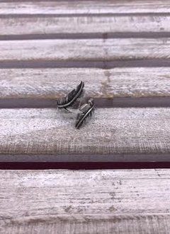 Stainless steel Double Feather Ring