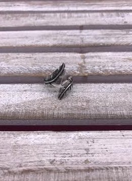 Stainless steel Double Feather Ring