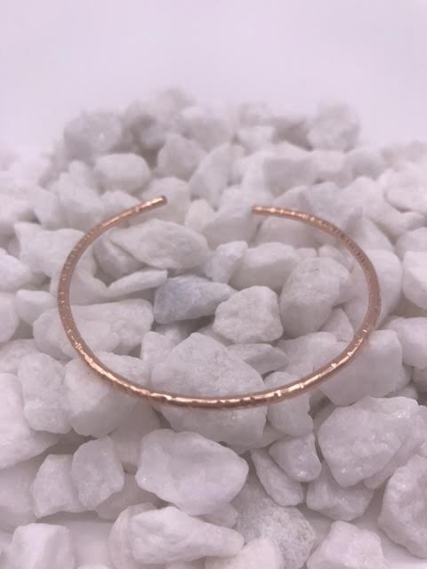 Rose Gold Filled Hammered Bangle