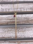 Gold Filled Vertical Bar Necklace with Pink Stone