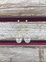 Cubic Zirconia Gold Tear Drop Dangle Earrings