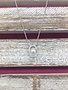 Silver Necklace with Cubic Zirconia Circles and Pearl Pendant
