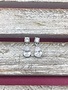 Cubic Zirconia Tear Drop and Round Earrings
