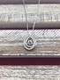 Cubic Zirconia “Dancing Diamonds” Layered Tear Drop Necklace