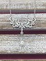 Swarovski Crystal Silver Bib Necklace