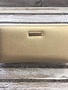 Double Pocket Gold Leather Clutch Wallet