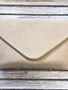 Beige Large Leather Envelope Clutch or Purse