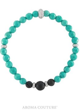Stackable Turquoise Lava Rock Diffuser Bracelet