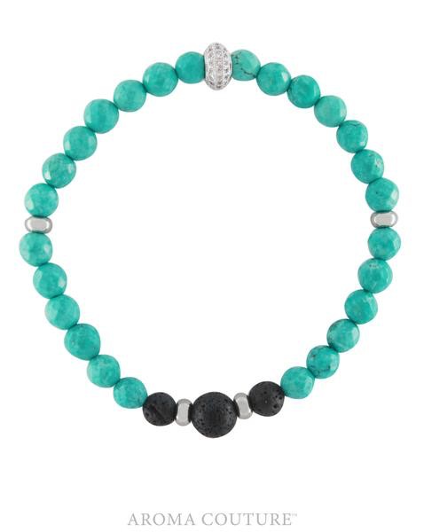 Stackable Turquoise Lava Rock Diffuser Bracelet