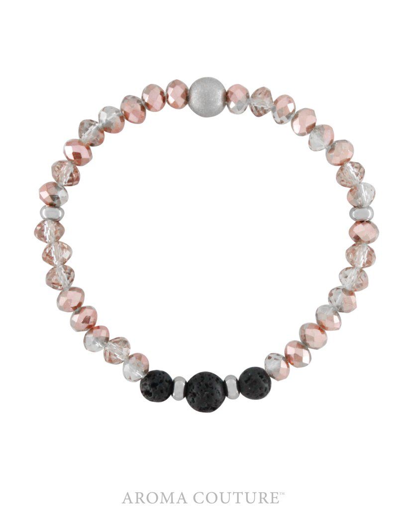 Pink Crystal Lava Rock Diffuser Bracelet