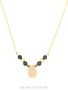 Champagne Druzy Lava Rock Diffuser Gold Necklace