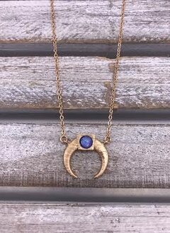 Gold Horn Opal Celestial Necklace