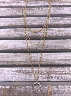 Gold Layered Horn Necklace