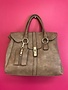 Stone Leather Designer Satchel Purse with Long Strap