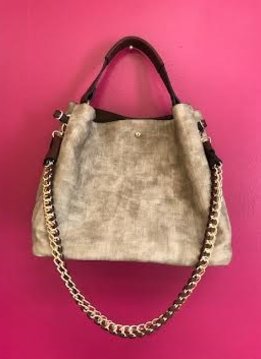Stone Double Strap Chic 2 in 1 Satchel Purse