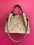 Stone Double Strap Chic 2 in 1 Satchel Purse