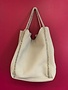 Grey Leather 2 in 1 Chained Shopper Tote Bag