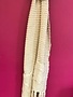 Ivory Chunky Knit Scarf with Two Pockets and End Tassels