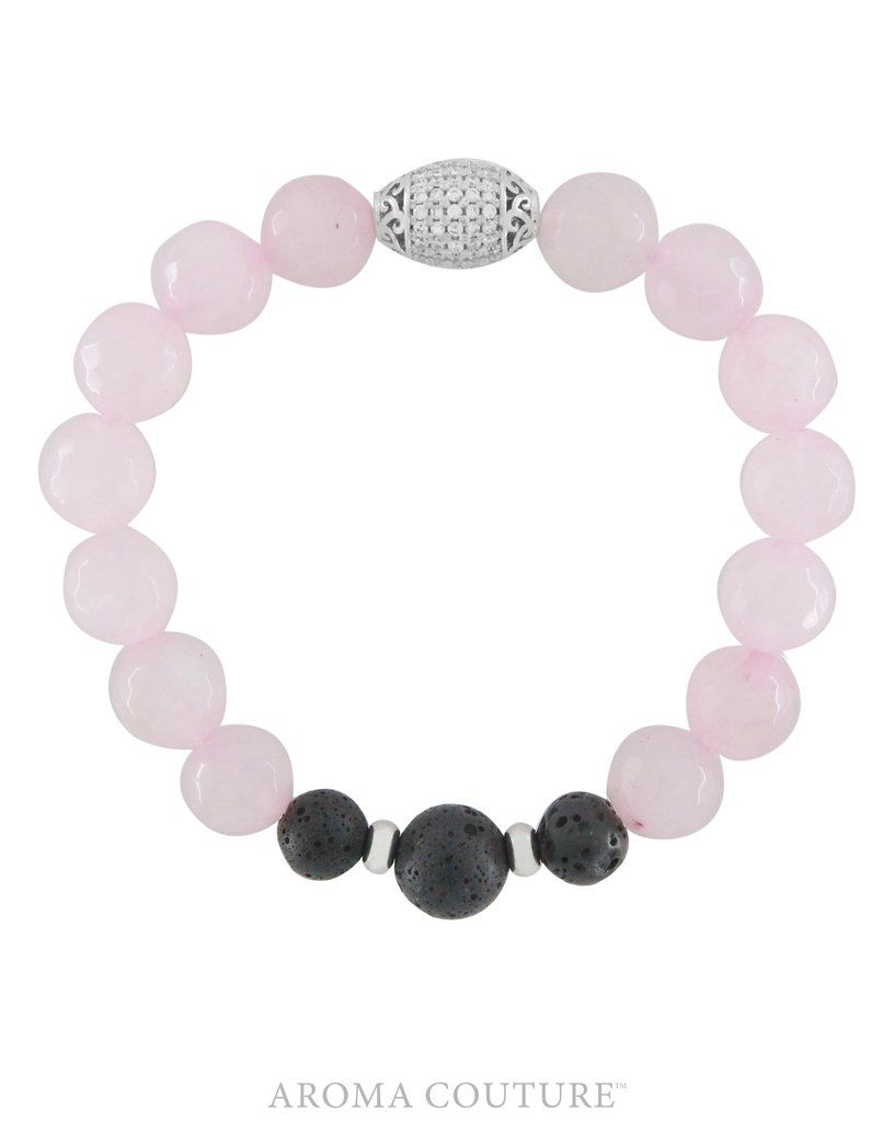 Rose Quartz Lava Rock Diffuser Bracelet