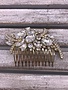 Clear Chunky Rhinestone Gold Hair Comb