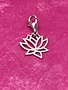 Sterling Silver Lotus Charm with Lobster Claw