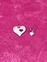 Sterling Silver Mother and Daughter Heart Charm Set