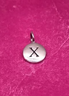 Sterling Silver X Initial Charm